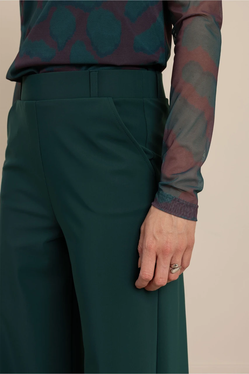 Studio Anneloes Lexie Bonded Trousers Dark Teal